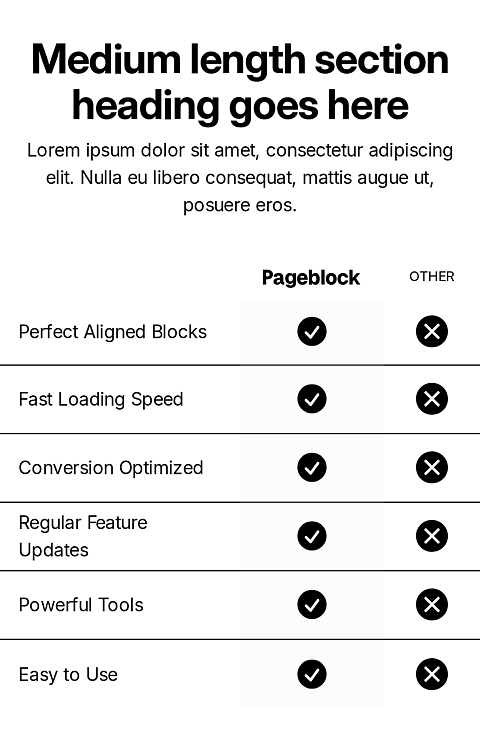 Comparison Table 2 Mobile View